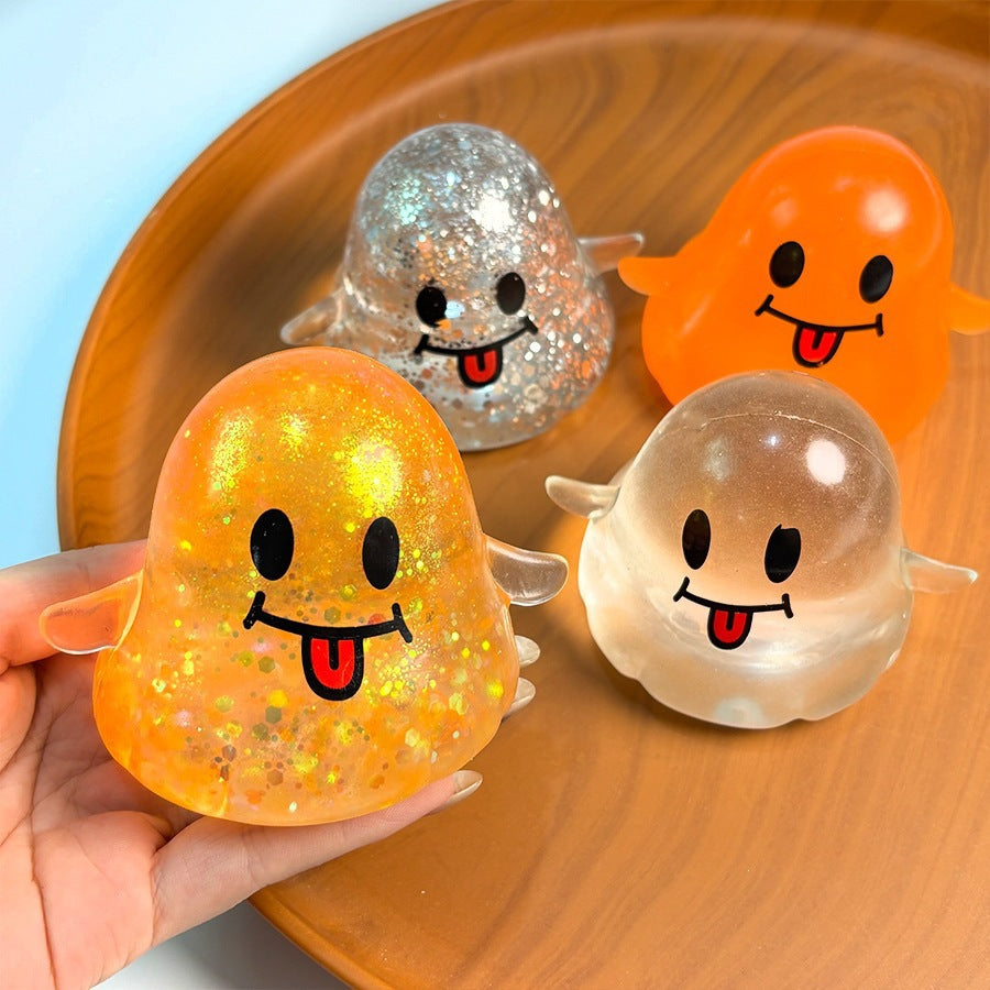 Fun Halloween Ghost Squishy Toy - Cute Stress Relief Slow Rebound Joke Toy