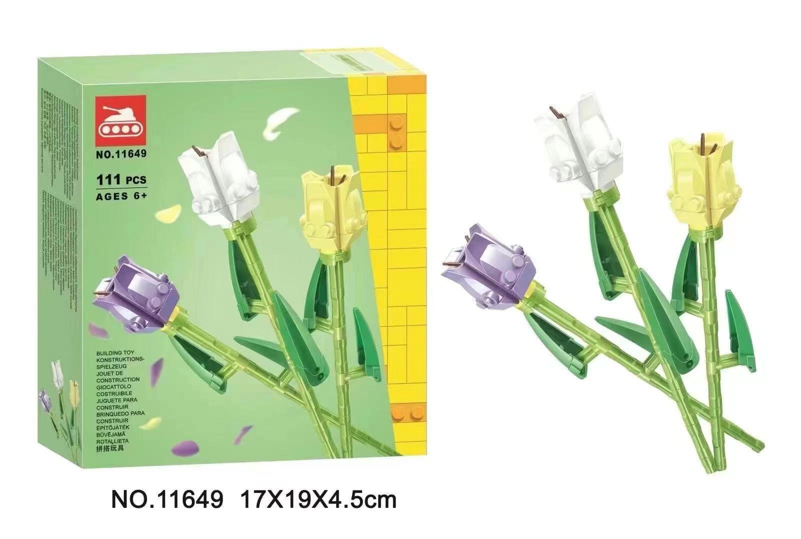 Lego Bouquet Flowers Roses Ornaments Flower Arrangements Children's Building Blocks Girls Assembled Toys Gifts