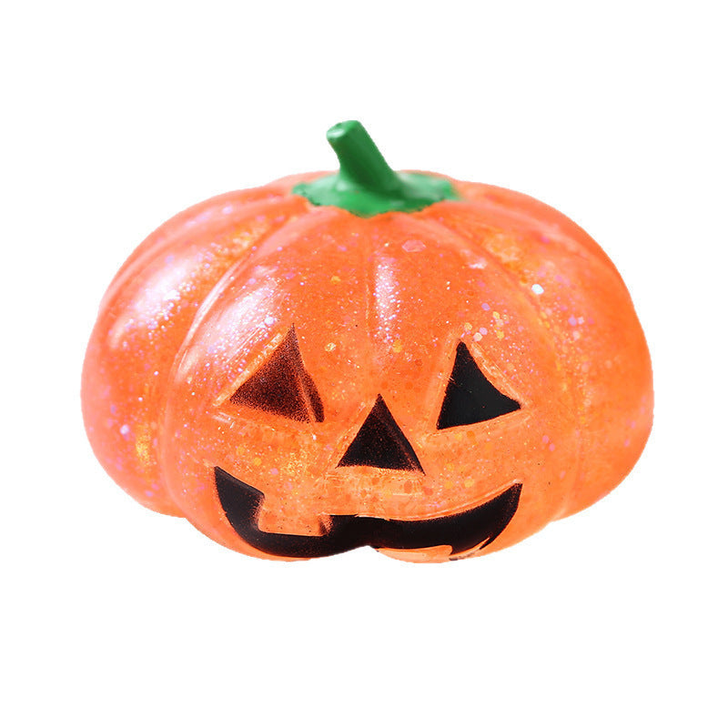 Halloween Funny Pumpkin Head Squishy Stress Relief Toy, Rebound Decorative Gift