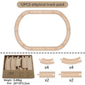 Wooden Train Track Set Toy Early Educational Railway Tracks Accessories Montessori Traffic Wooden Toys for Kids