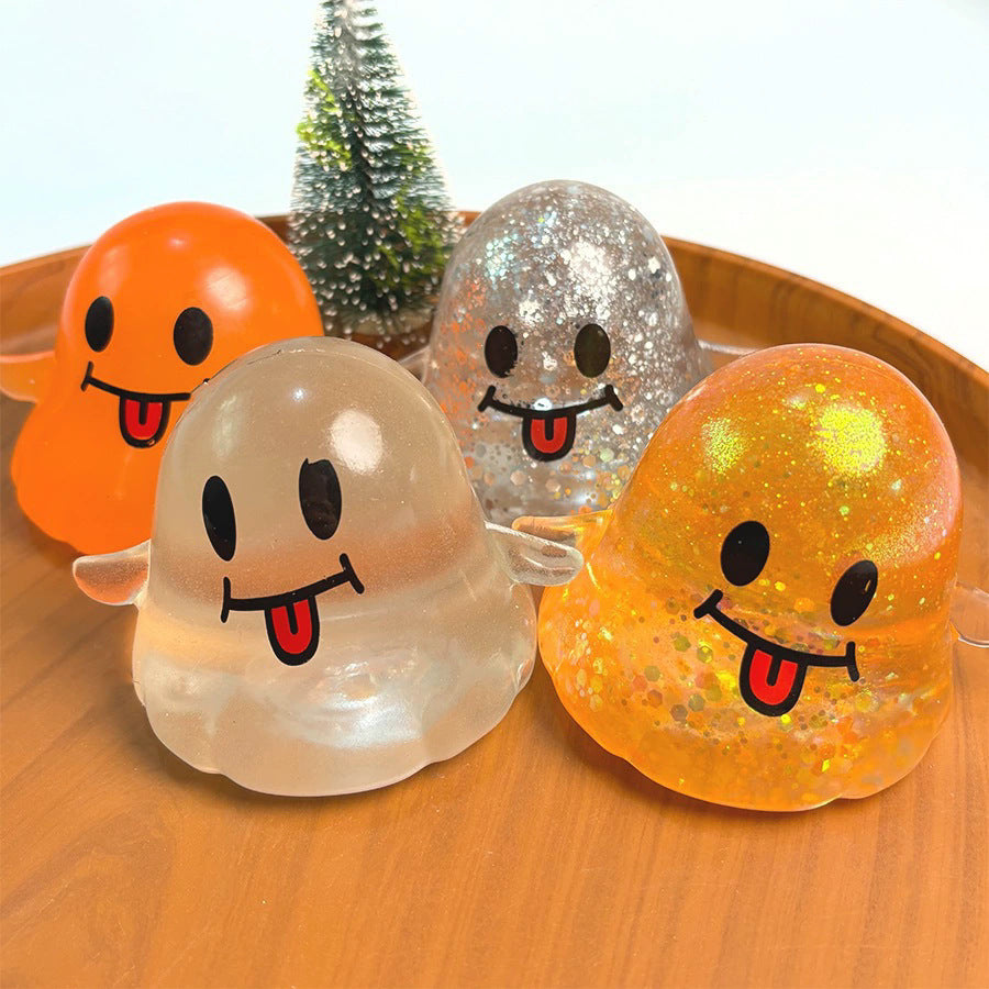 Fun Halloween Ghost Squishy Toy - Cute Stress Relief Slow Rebound Joke Toy