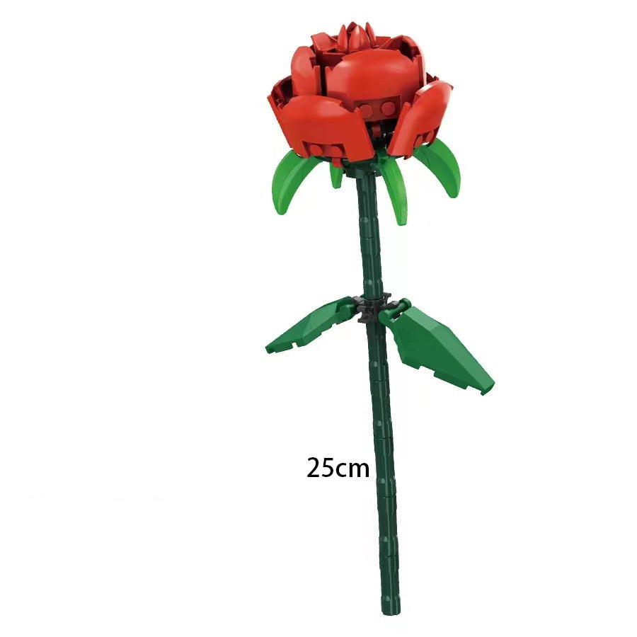 Lego Bouquet Flowers Roses Ornaments Flower Arrangements Children's Building Blocks Girls Assembled Toys Gifts