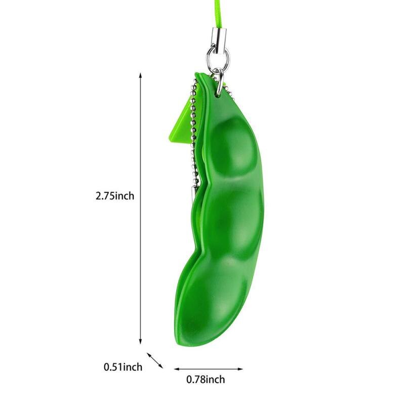 Decompression Xmas Gift Edamame Toys Squishy Squeeze Peas Beans Keychain Anti Stress Adult Toy Rubber Boys Toys Kids Girls Toys