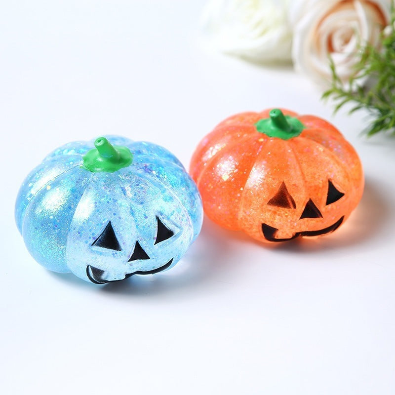 Halloween Funny Pumpkin Head Squishy Stress Relief Toy, Rebound Decorative Gift