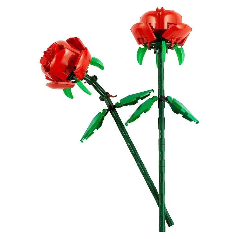 Lego Bouquet Flowers Roses Ornaments Flower Arrangements Children's Building Blocks Girls Assembled Toys Gifts