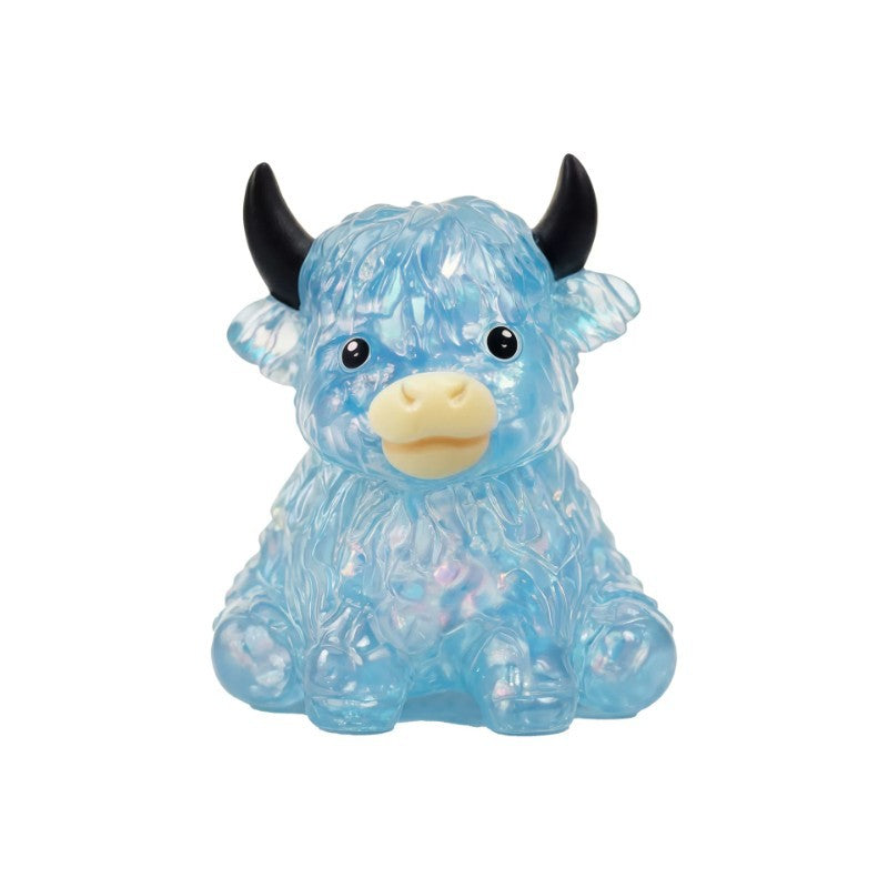 New Glitter Highland Cow Squishy Slow Rebound Stress Relief Toy Creative Decompression Tool Factory