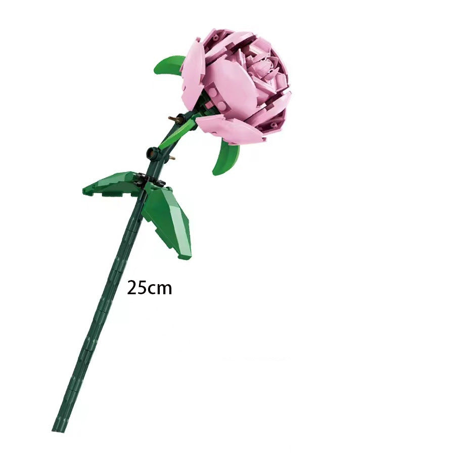 Lego Bouquet Flowers Roses Ornaments Flower Arrangements Children's Building Blocks Girls Assembled Toys Gifts